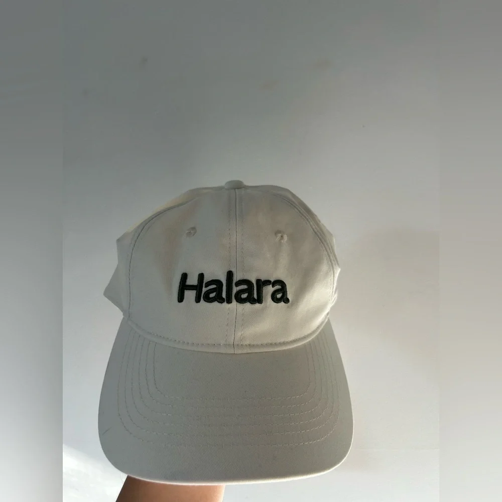 HALARA White Cream Hat Cap One size NWT chic minimalist athleisure